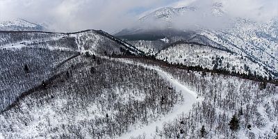 Amanos Dağı etekleri beyaza büründü
